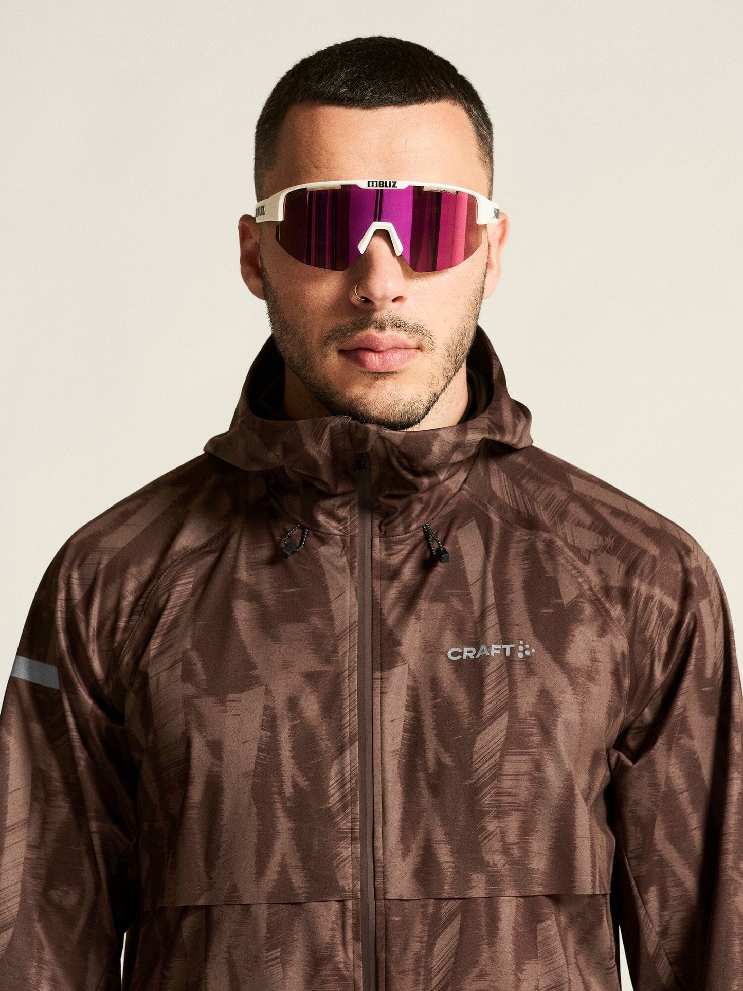 Men's Pro Hydro Running Jacket 3 - PRUNE/MULTI Craft Sportswear NA