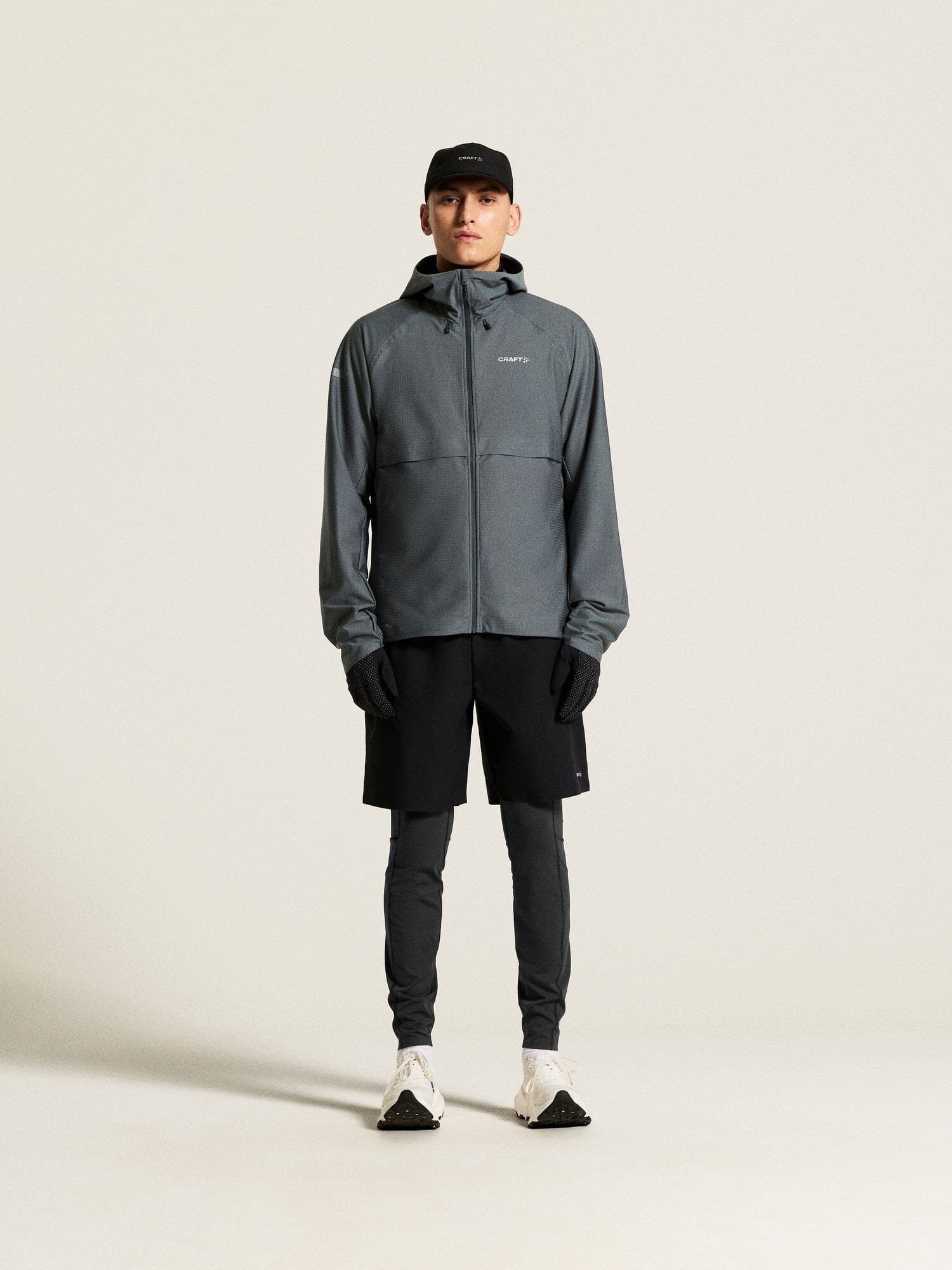 Men's Pro Hydro Running Jacket 3 - Norit/Grey Craft Sportswear NA