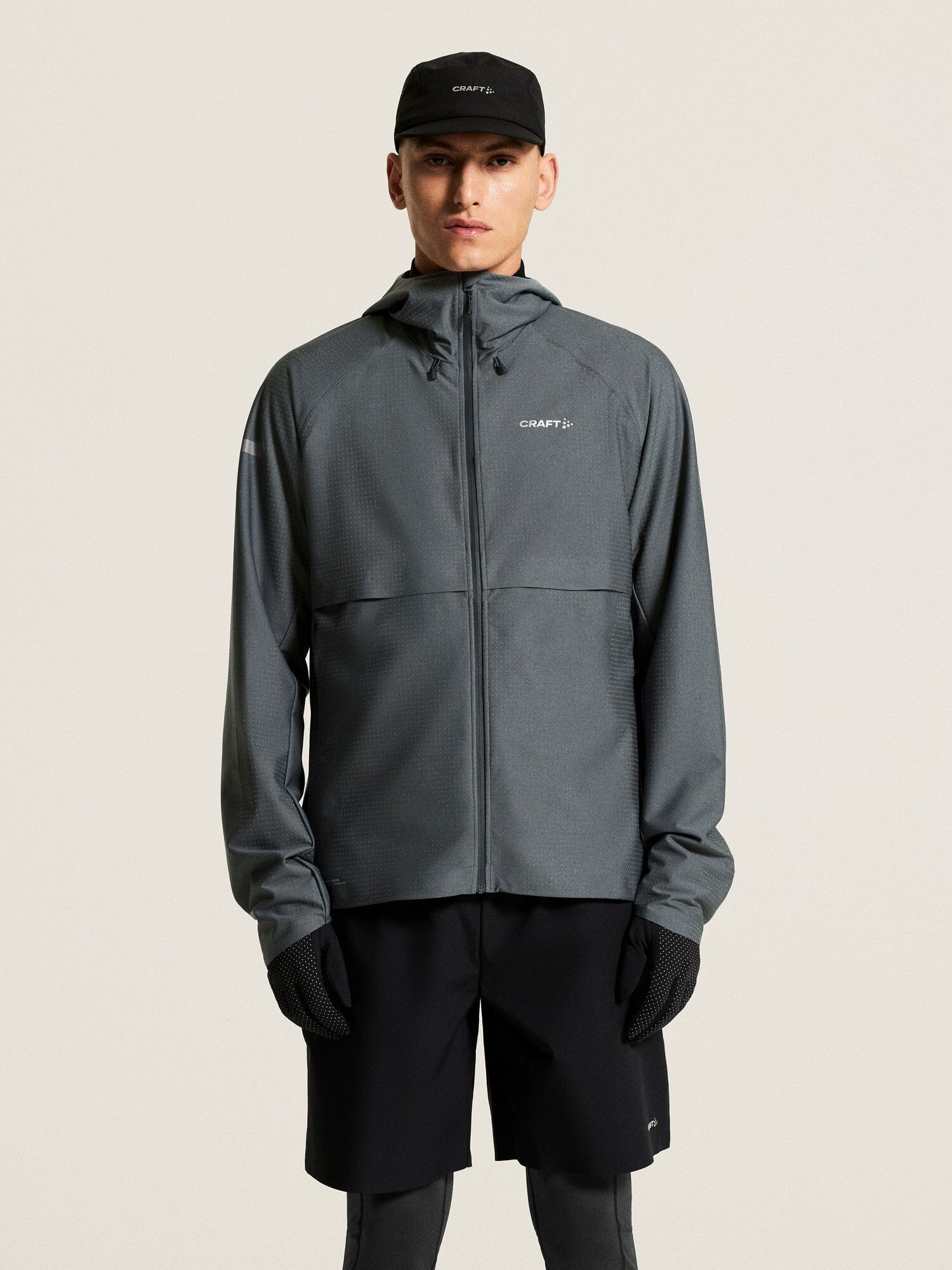 Men's Pro Hydro Running Jacket 3 - Norit/Grey Craft Sportswear NA