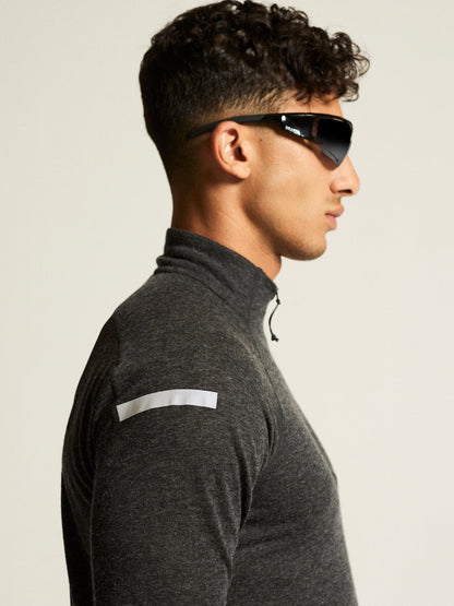 Men's ADV SubZ Wool Long-Sleeve Tee 3 - Black Melange Craft Sportswear NA