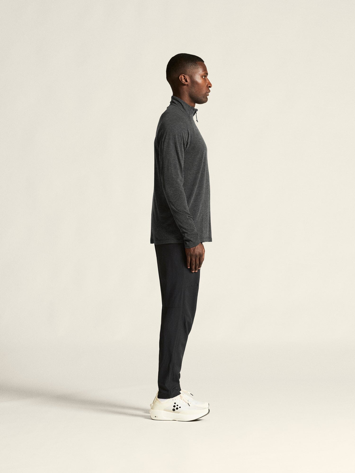 Men's ADV SubZ Wool Long-Sleeve Tee 3 - Black Melange Craft Sportswear NA