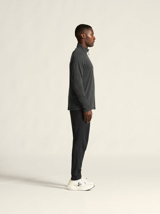 Men's ADV SubZ Wool Long-Sleeve Tee 3 - Black Melange Craft Sportswear NA