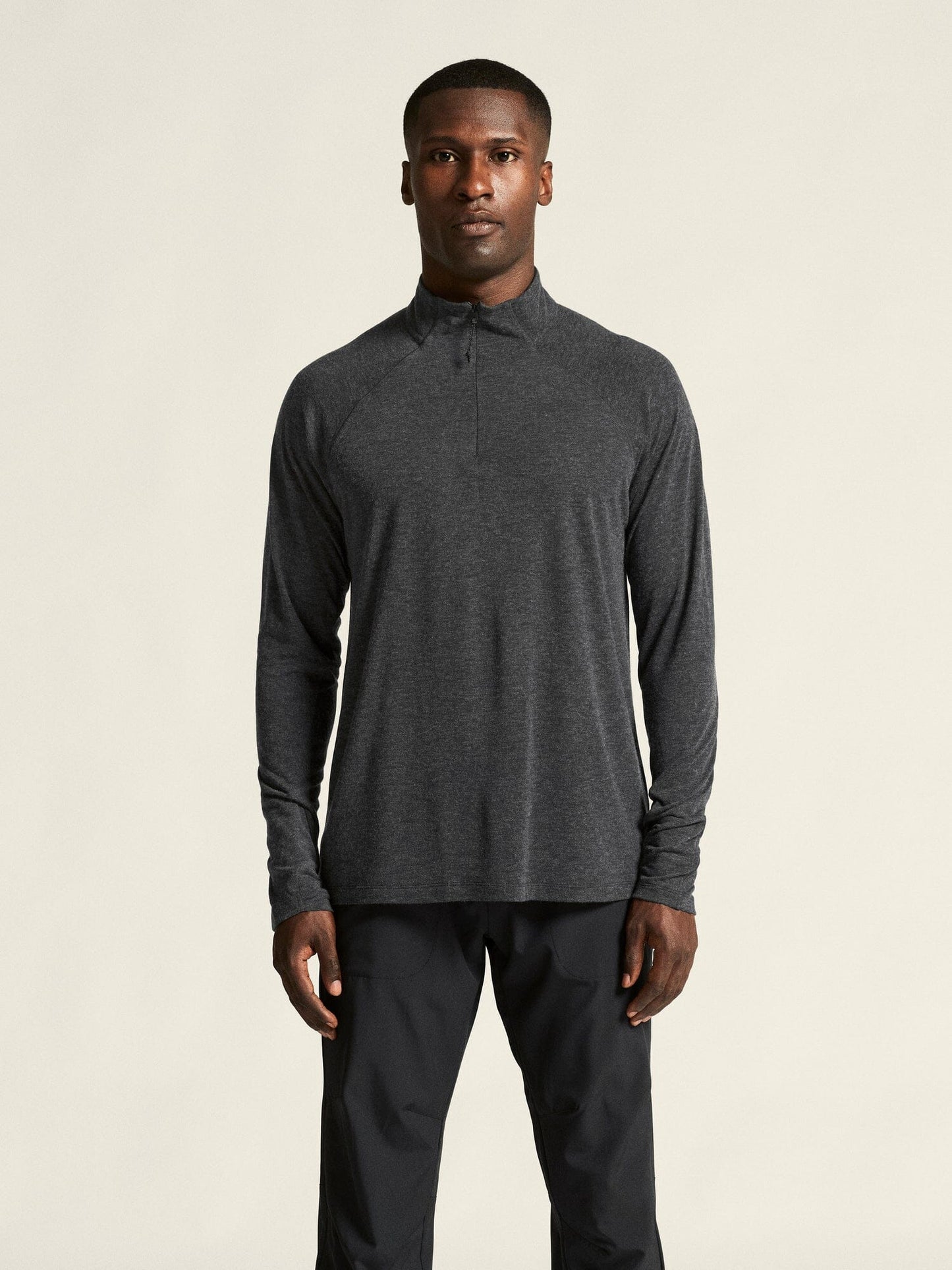 Men's ADV SubZ Wool Long-Sleeve Tee 3 - Black Melange Craft Sportswear NA