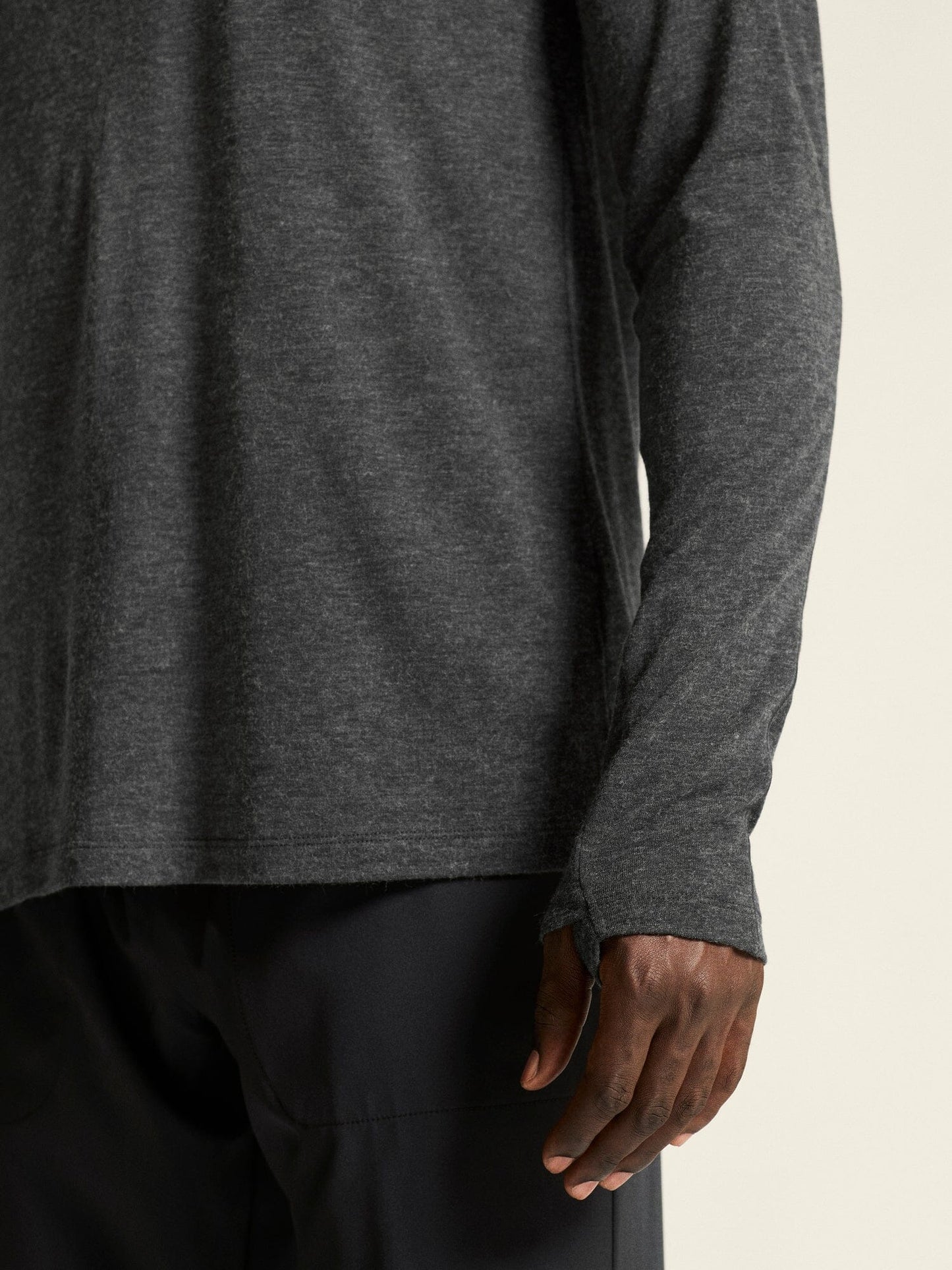 Men's ADV SubZ Wool Long-Sleeve Tee 3 - Black Melange Craft Sportswear NA