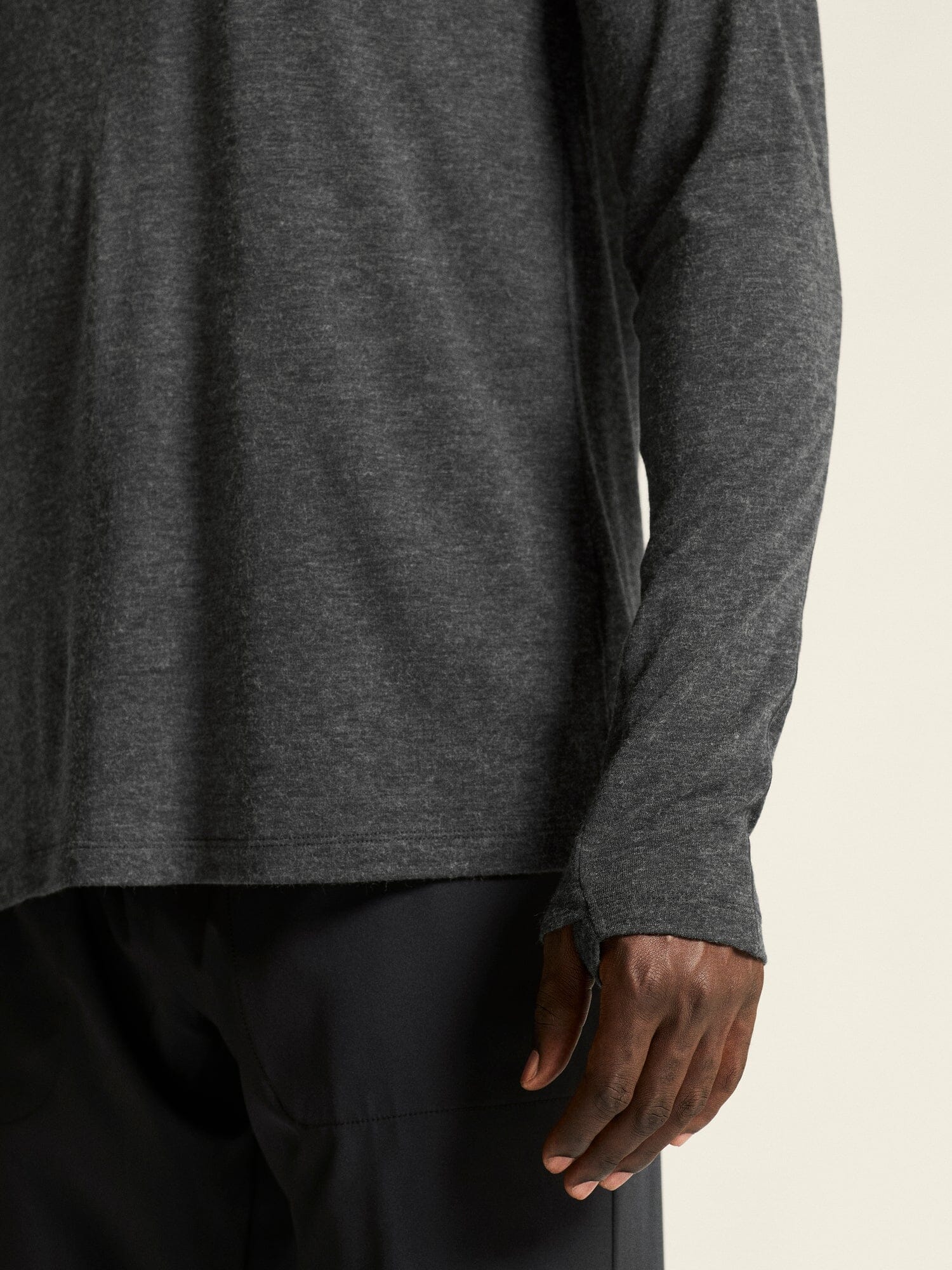 Men's ADV SubZ Wool Long-Sleeve Tee 3 - Black Melange Craft Sportswear NA