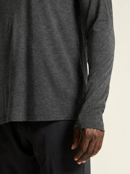 Men's ADV SubZ Wool Long-Sleeve Tee 3 - Black Melange Craft Sportswear NA