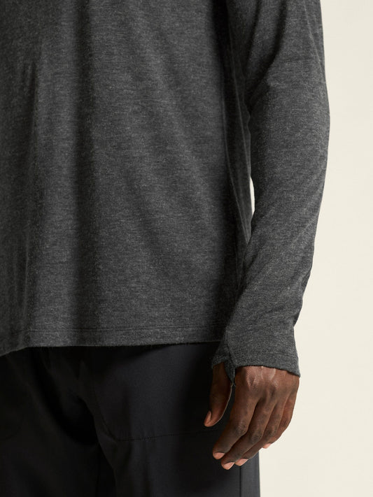 Men's ADV SubZ Wool Long-Sleeve Tee 3 - Black Melange Craft Sportswear NA