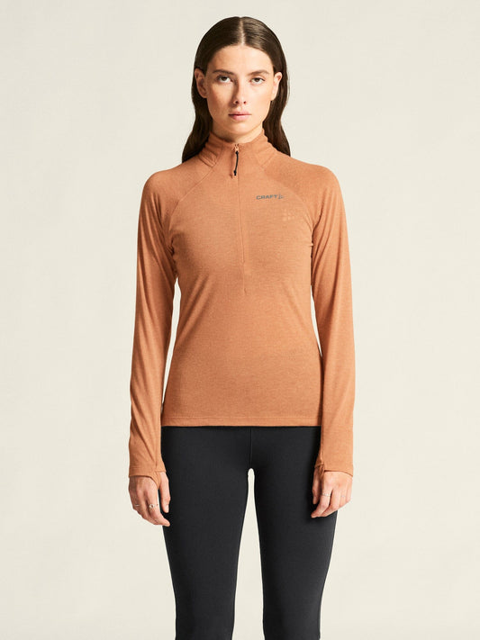 Women's ADV SubZ Wool Long Sleeve Tee 3 - Syrup/Melange Craft Sportswear NA