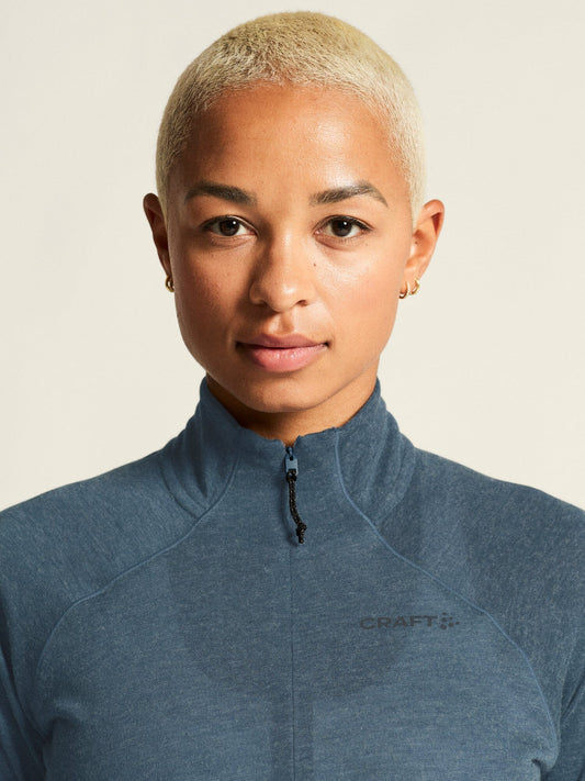 Women's ADV SubZ Wool Long Sleeve Tee 3 - Ensign/Melange Craft Sportswear NA