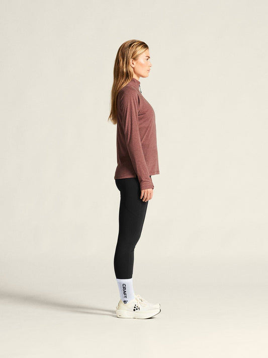 Women's ADV SubZ Wool Long Sleeve Tee 3 - Rose Brown/Melange Craft Sportswear NA