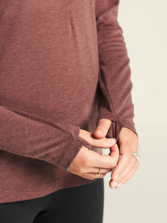 Women's ADV SubZ Wool Long Sleeve Tee 3 - Rose Brown/Melange Craft Sportswear NA