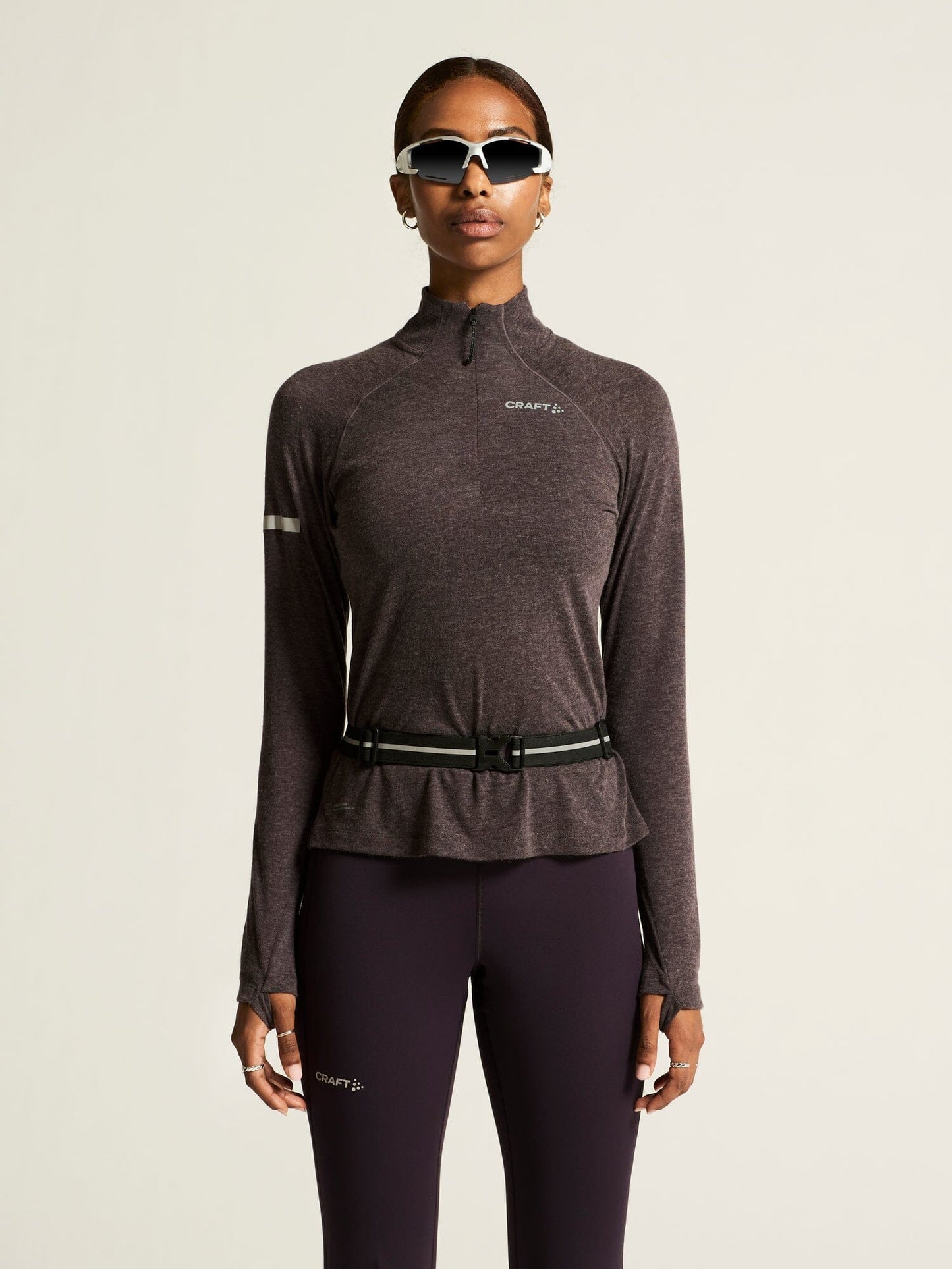 Women's ADV SubZ Wool Long Sleeve Tee 3 - DK Plum/Melange Craft Sportswear NA