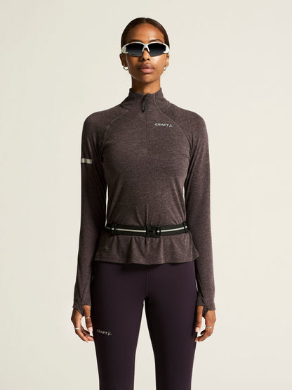 Women's ADV SubZ Wool Long Sleeve Tee 3 - DK Plum/Melange Craft Sportswear NA