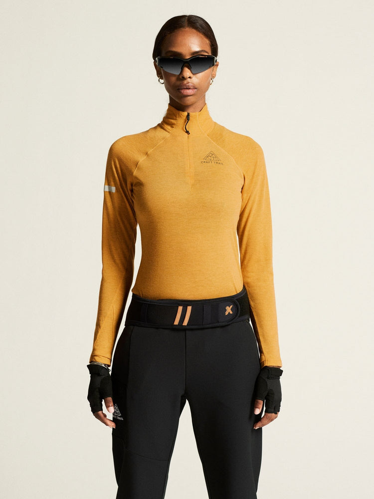 Women's ADV SubZ Wool Long Sleeve Tee 3 - Turmeric/Melange Craft Sportswear NA