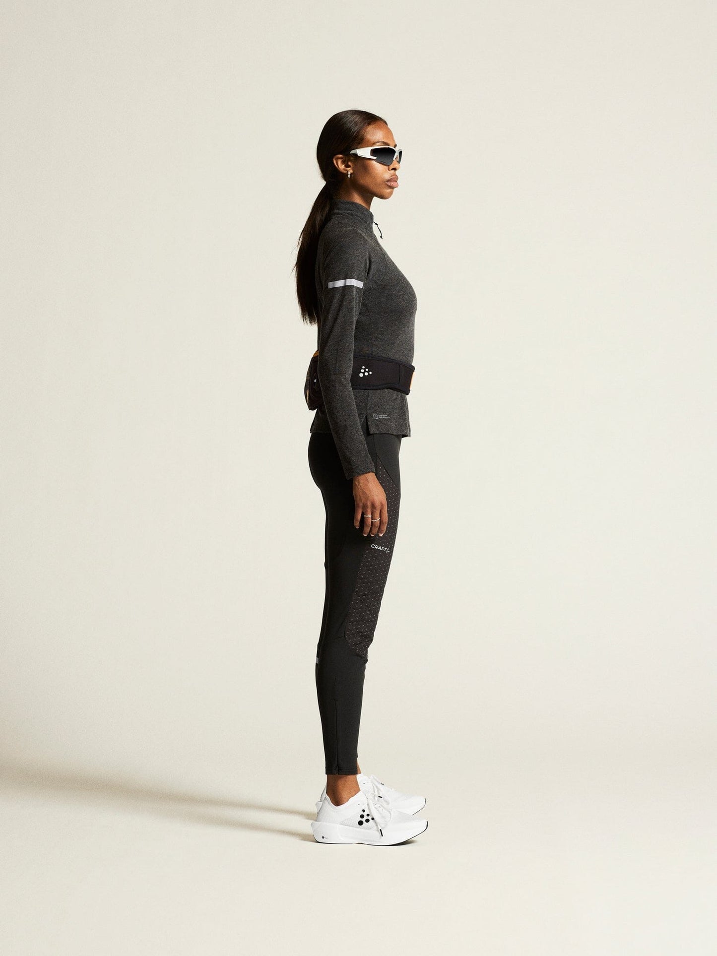 Women's ADV SubZ Wool Long Sleeve Tee 3 - Black Melange Craft Sportswear NA