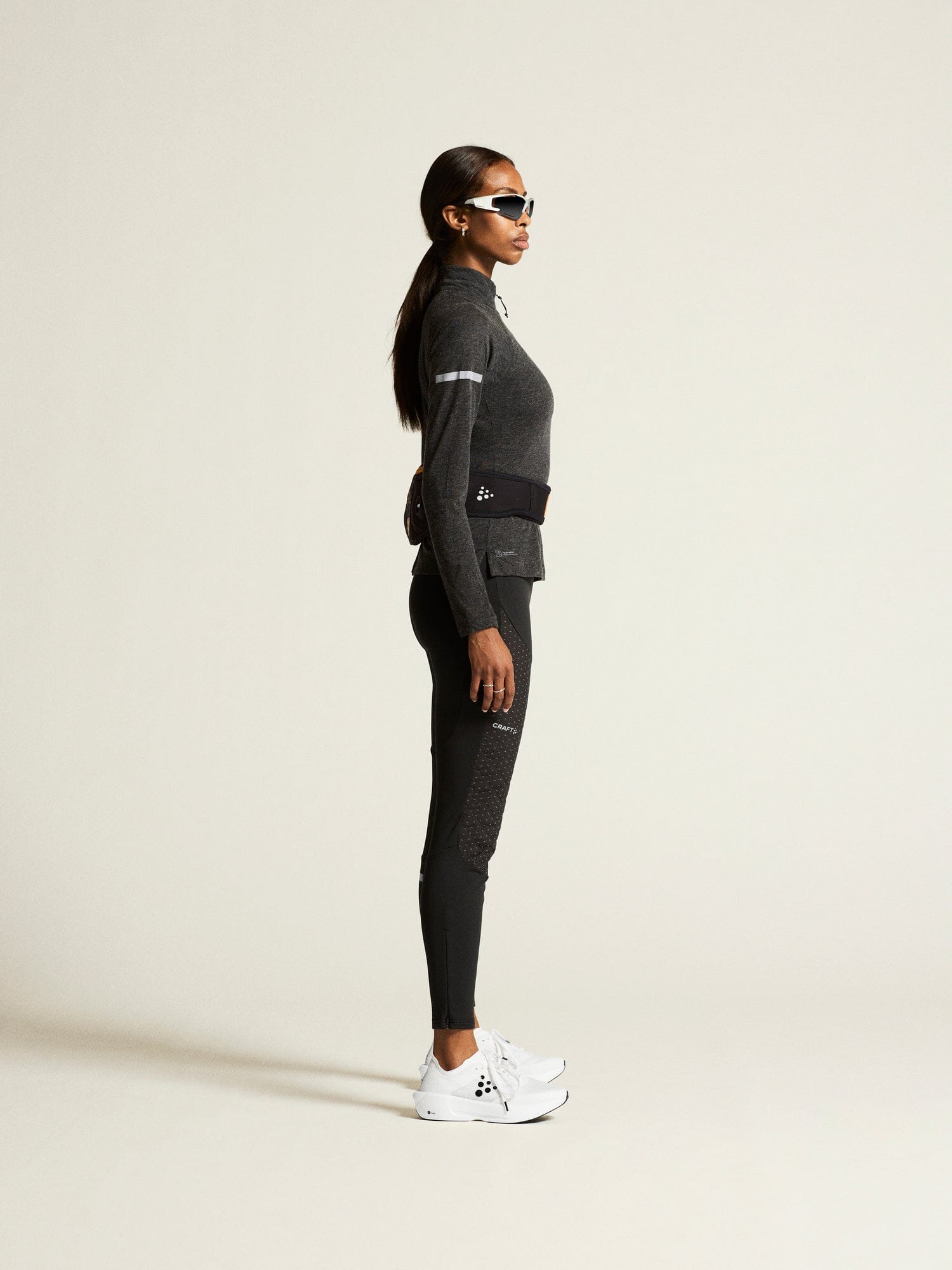 Women's ADV SubZ Wool Long Sleeve Tee 3 - Black Melange Craft Sportswear NA