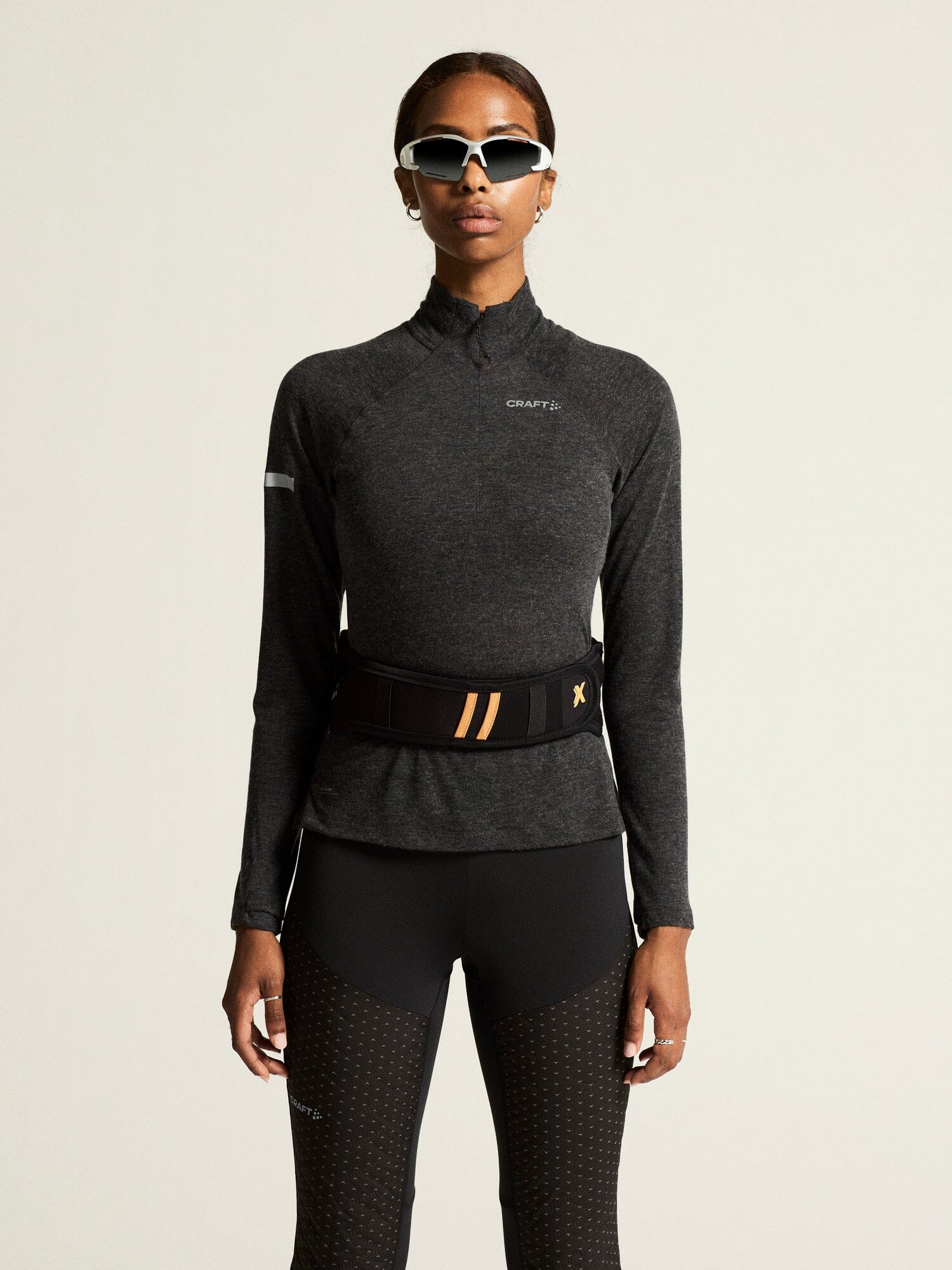 Women's ADV SubZ Wool Long Sleeve Tee 3 - Black Melange Craft Sportswear NA