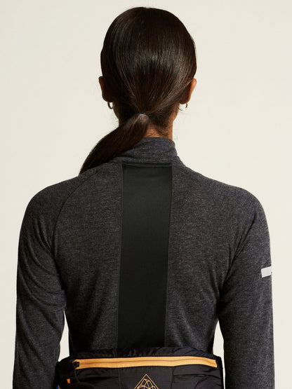 Women's ADV SubZ Wool Long Sleeve Tee 3 - Black Melange Craft Sportswear NA