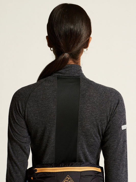 Women's ADV SubZ Wool Long Sleeve Tee 3 - Black Melange Craft Sportswear NA