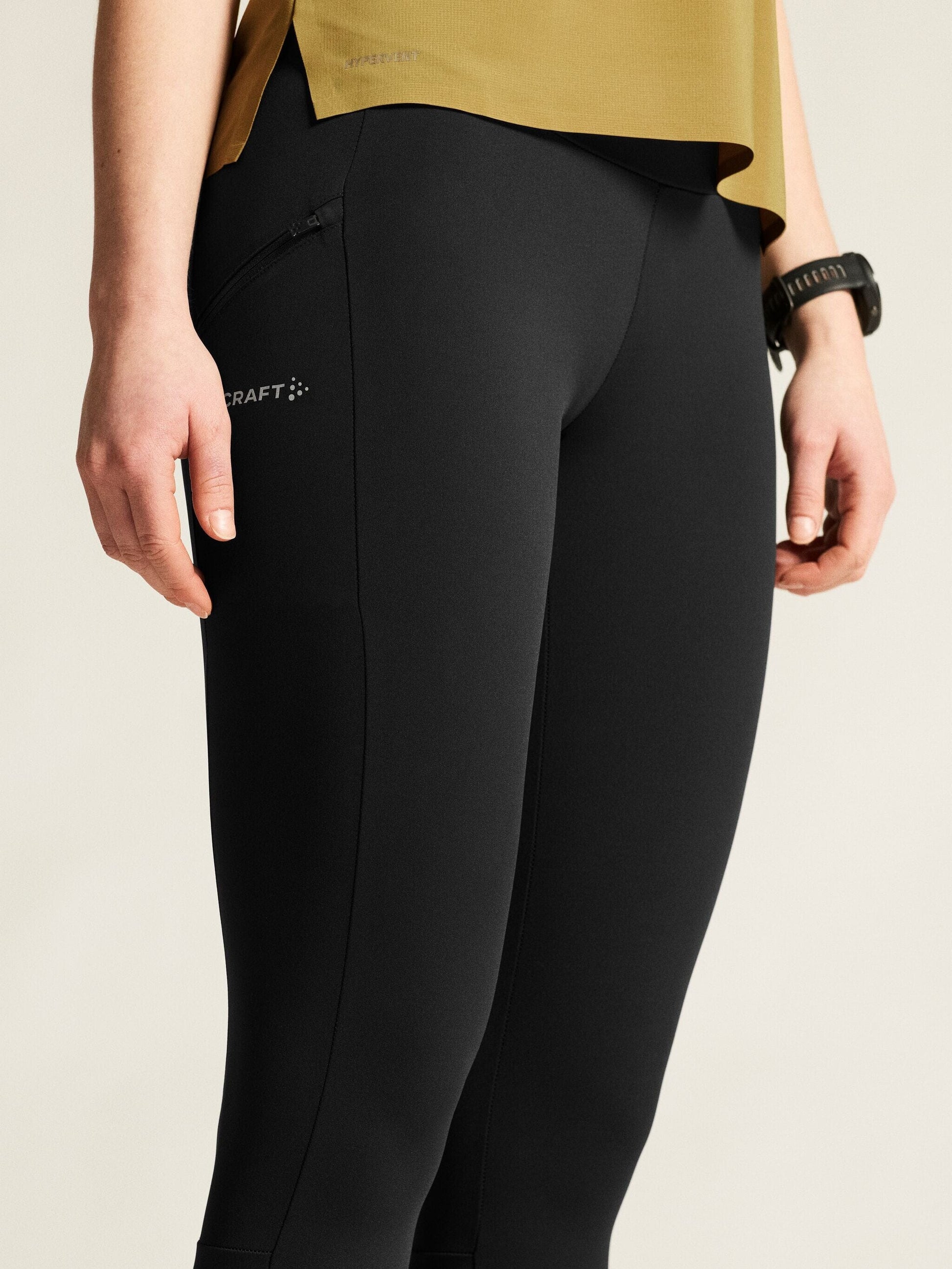 Women's Pro Trail Tights 2 - Black/Black Women's Pants and Tights Craft Sportswear NA