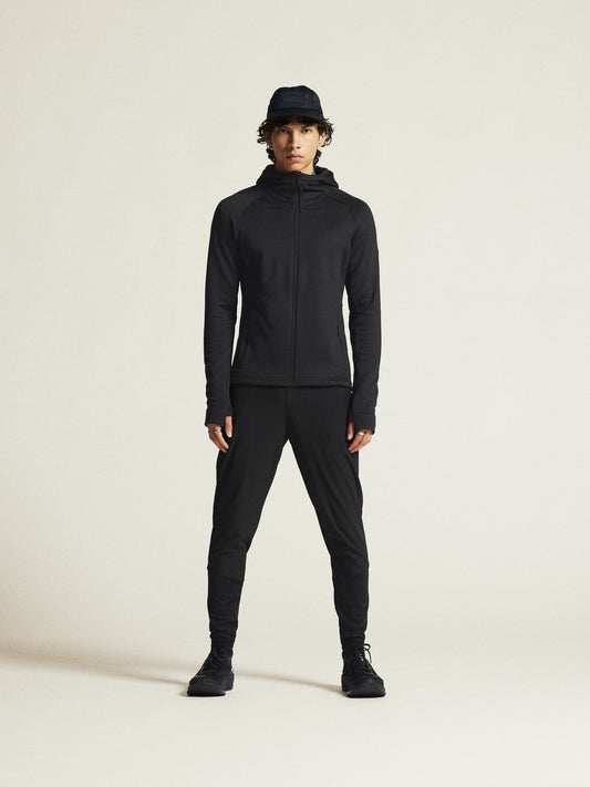 Men's ADV Explore Power Fleece Hood Jacket - Black Craft Sportswear NA