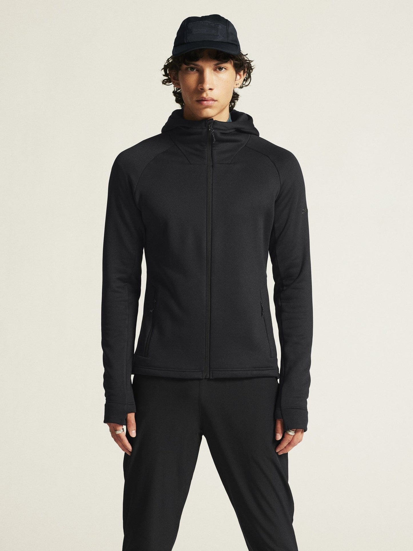 Men's ADV Explore Power Fleece Hood Jacket - Black Craft Sportswear NA