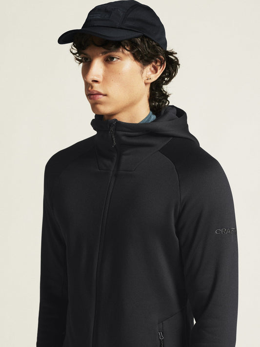 Men's ADV Explore Power Fleece Hood Jacket - Black Craft Sportswear NA