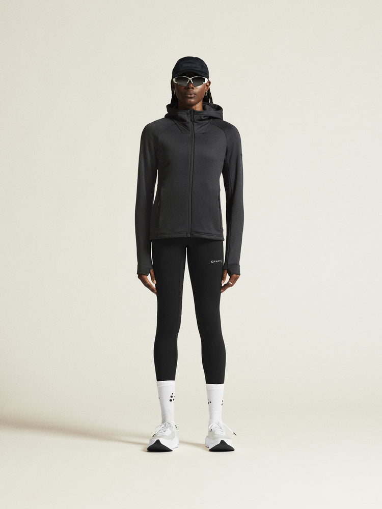 Women's ADV Explore Power Fleece Hood Jacket - Black Craft Sportswear NA