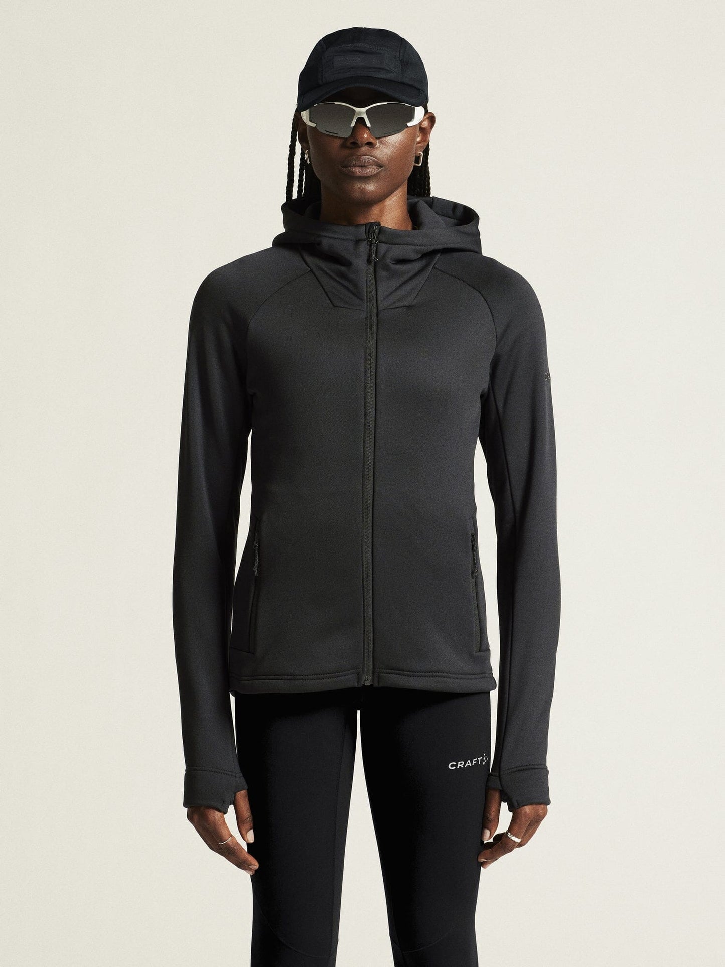 Women's ADV Explore Power Fleece Hood Jacket - Black Craft Sportswear NA
