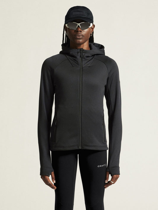 Women's ADV Explore Power Fleece Hood Jacket - Black Craft Sportswear NA