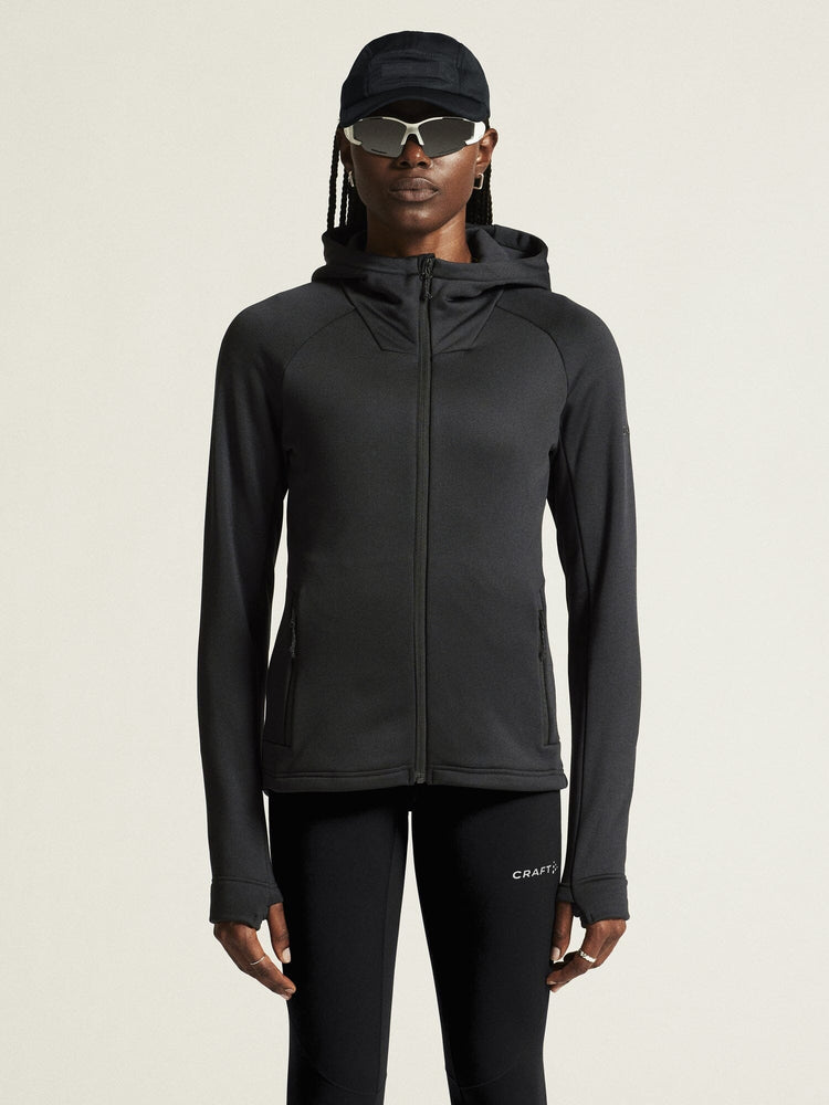 Women's ADV Explore Power Fleece Hood Jacket - Black Craft Sportswear NA
