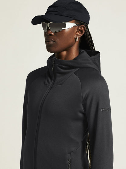 Women's ADV Explore Power Fleece Hood Jacket - Black Craft Sportswear NA