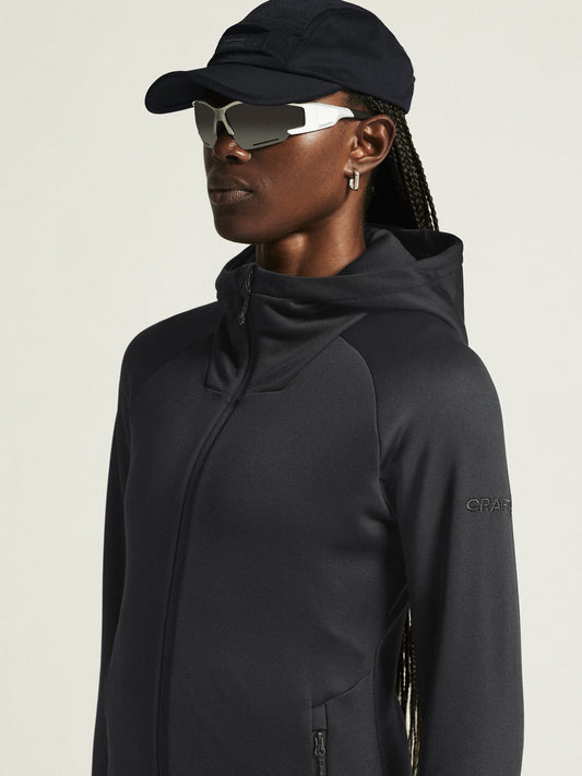 Women's ADV Explore Power Fleece Hood Jacket - Black Craft Sportswear NA