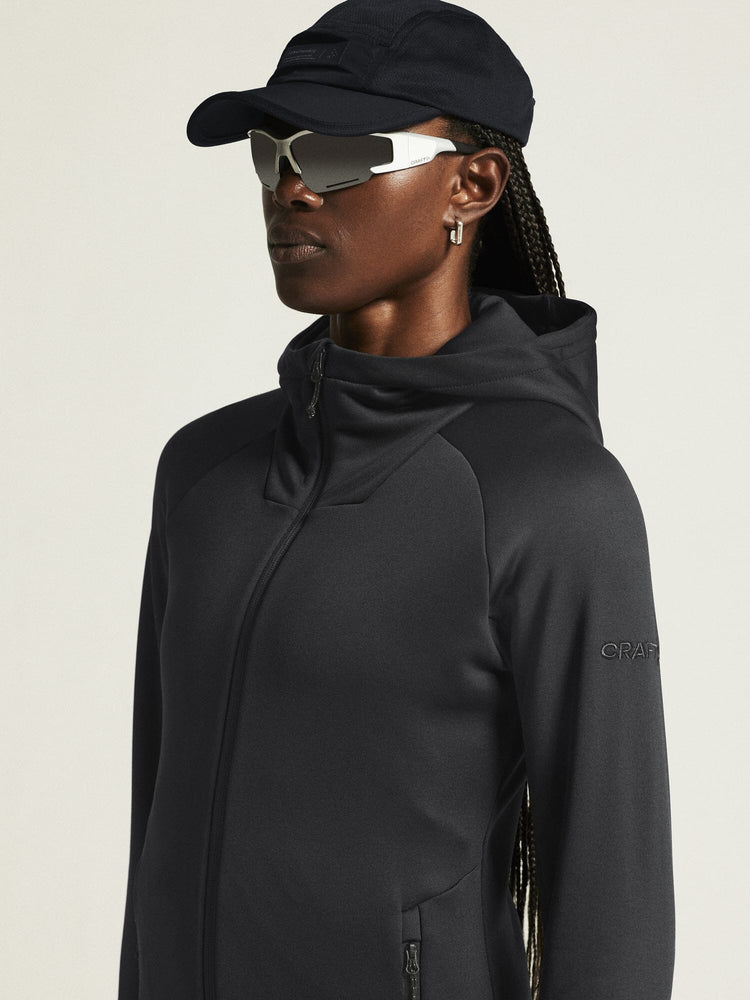 Women's ADV Explore Power Fleece Hood Jacket - Black Craft Sportswear NA