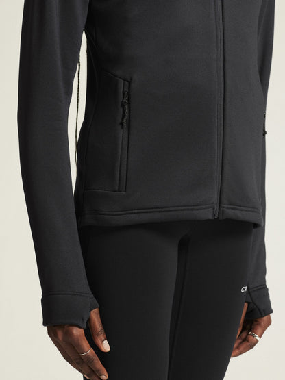 Women's ADV Explore Power Fleece Hood Jacket - Black Craft Sportswear NA