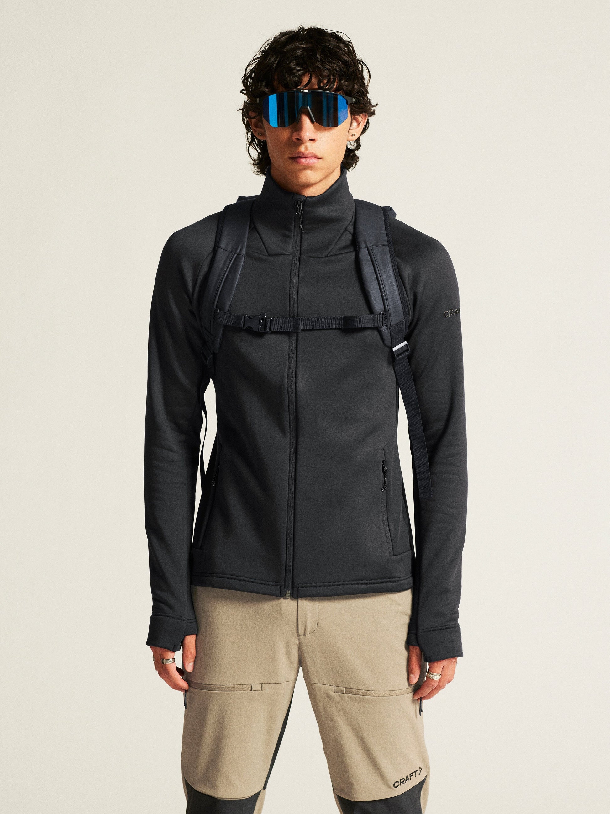 Men's ADV Explore Power Fleece Jacket - Black Men's Jackets and Vests Craft Sportswear NA