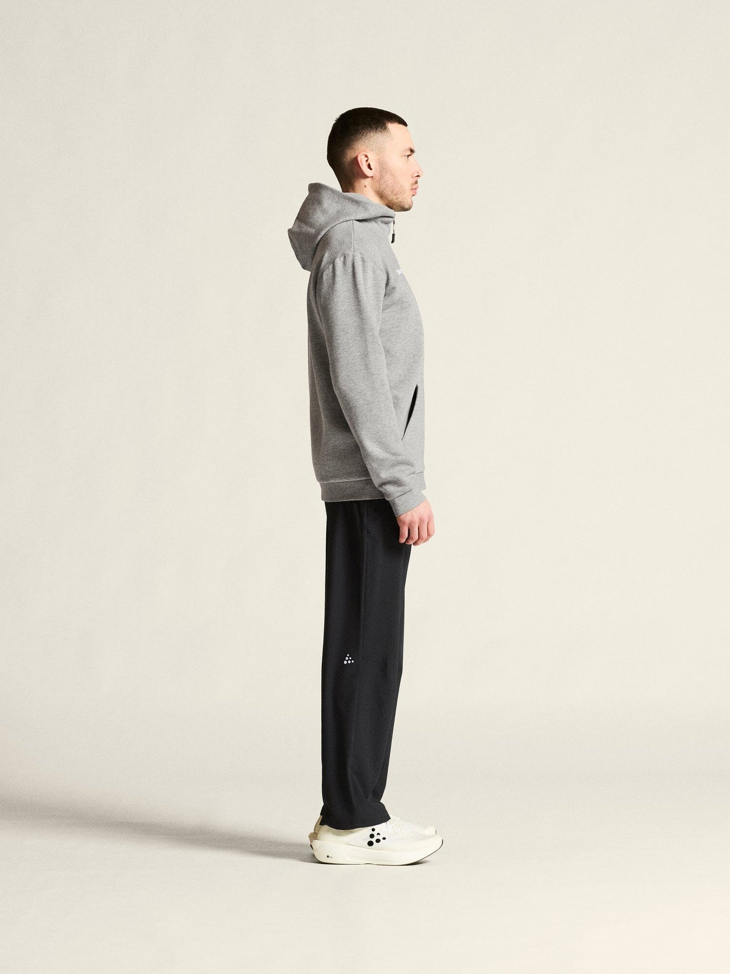 Men's Community 2.0 Logo FZ Hoodie - Grey Melange Craft Sportswear NA