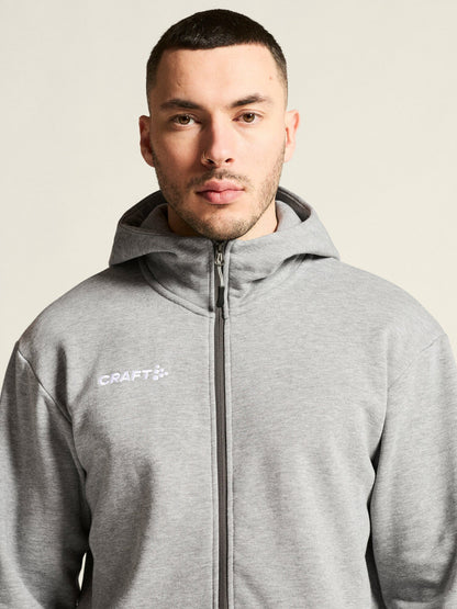 Men's Community 2.0 Logo FZ Hoodie - Grey Melange Craft Sportswear NA