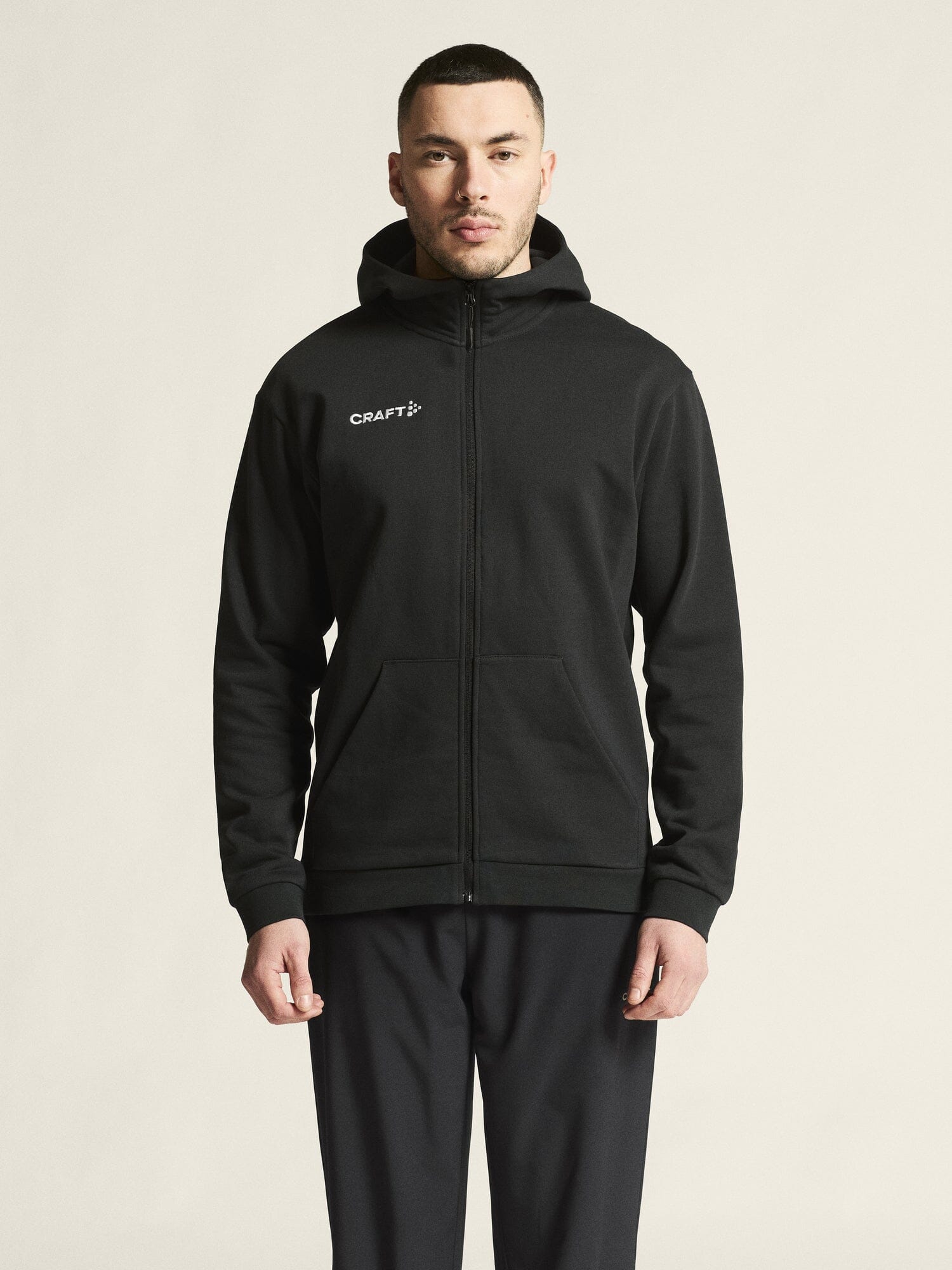Men's Community 2.0 Logo FZ Hoodie - Black Craft Sportswear NA