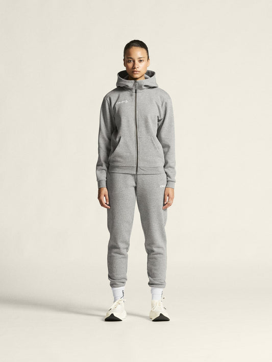 Women's Community 2.0 Logo FZ Hoodie - Grey Melange Women's Midlayers and Hoodies Craft Sportswear NA