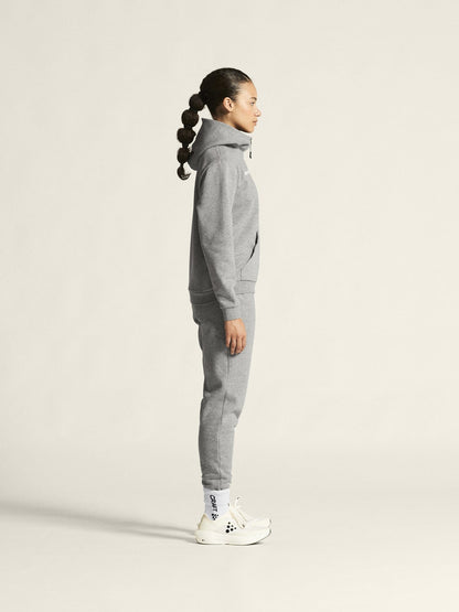 Women's Community 2.0 Logo FZ Hoodie - Grey Melange Women's Midlayers and Hoodies Craft Sportswear NA