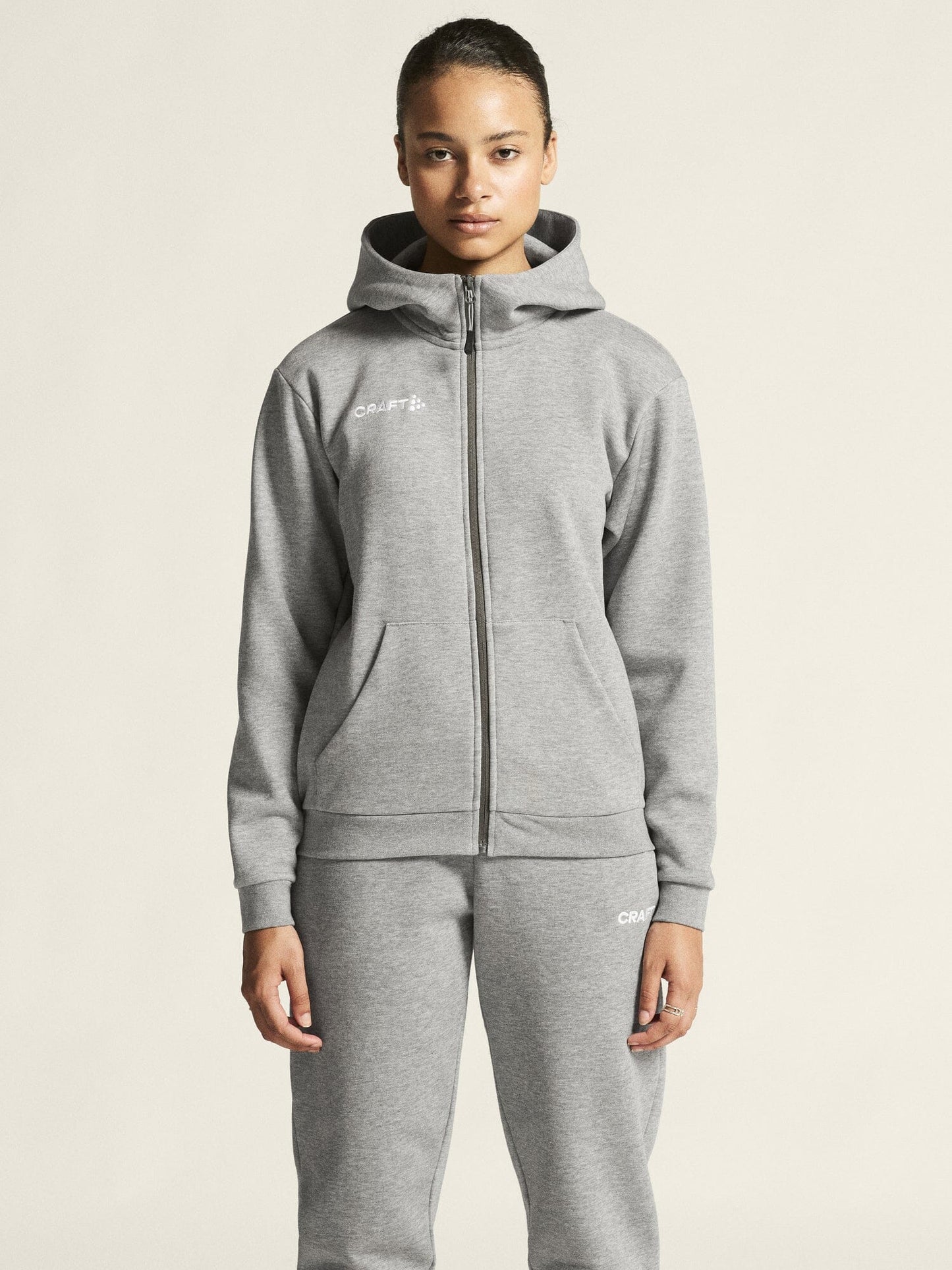 Women's Community 2.0 Logo FZ Hoodie - Grey Melange Women's Midlayers and Hoodies Craft Sportswear NA