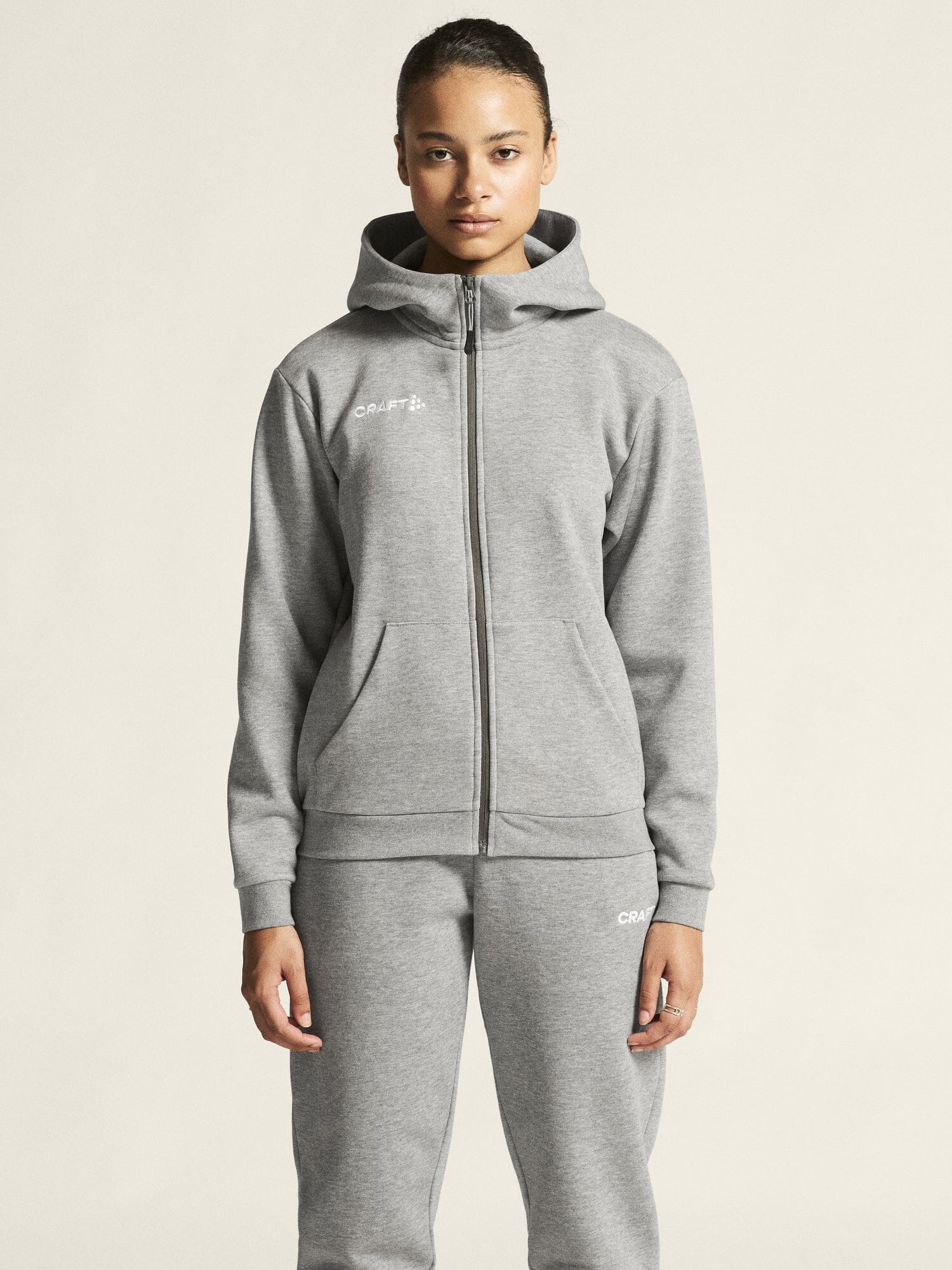Women's Community 2.0 Logo FZ Hoodie - Grey Melange Women's Midlayers and Hoodies Craft Sportswear NA