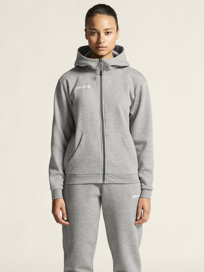 Women's Community 2.0 Logo FZ Hoodie - Grey Melange Women's Midlayers and Hoodies Craft Sportswear NA
