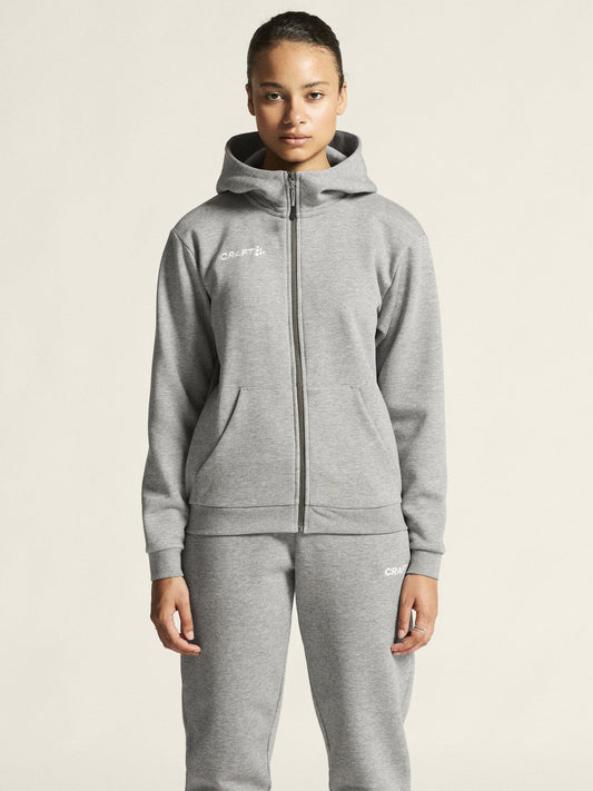 Women's Community 2.0 Logo FZ Hoodie - Grey Melange Women's Midlayers and Hoodies Craft Sportswear NA