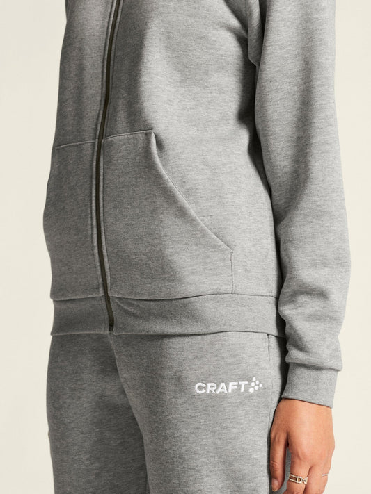 Women's Community 2.0 Logo FZ Hoodie - Grey Melange Women's Midlayers and Hoodies Craft Sportswear NA