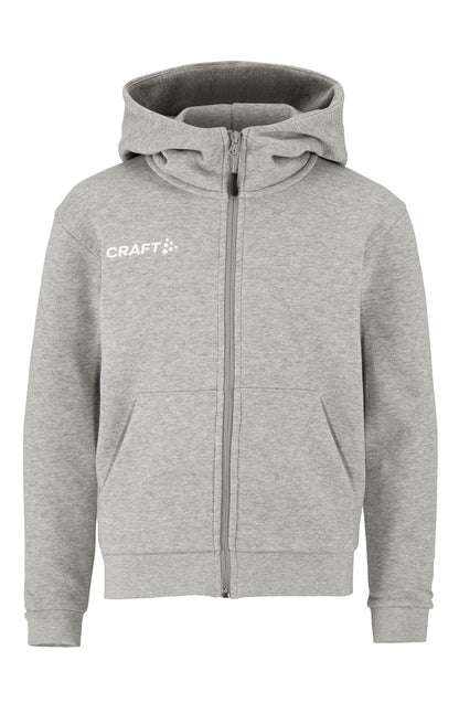 Junior Community 2.0 Logo FZ Hoodie - Grey Melange Craft Sportswear NA