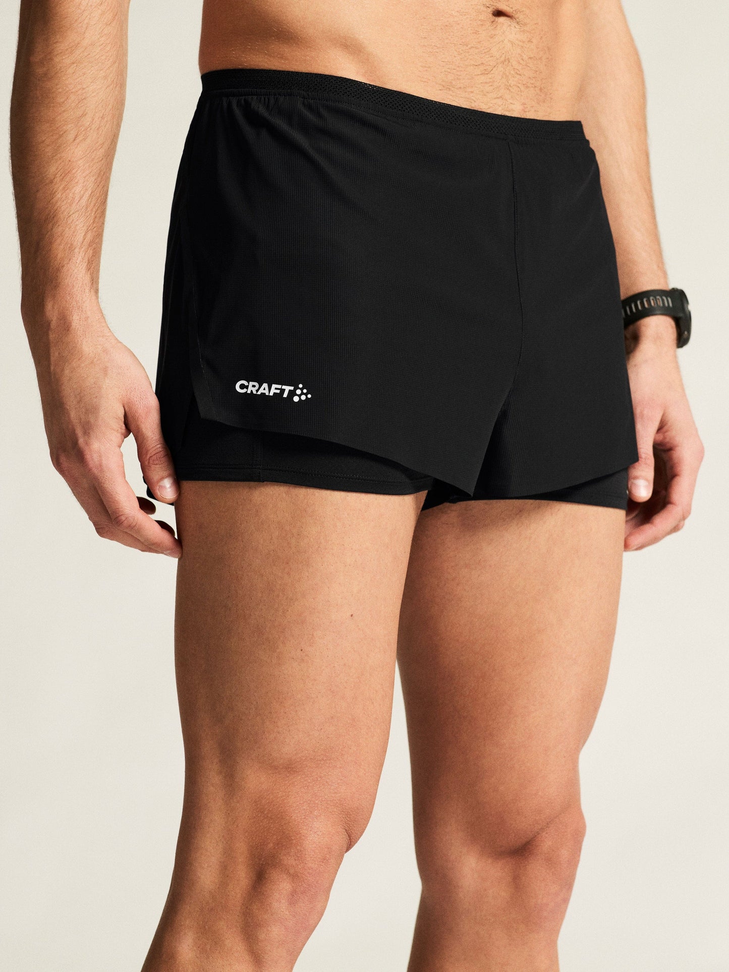 Men's Race Day Split Shorts - Black Men's Shorts Craft Sportswear NA