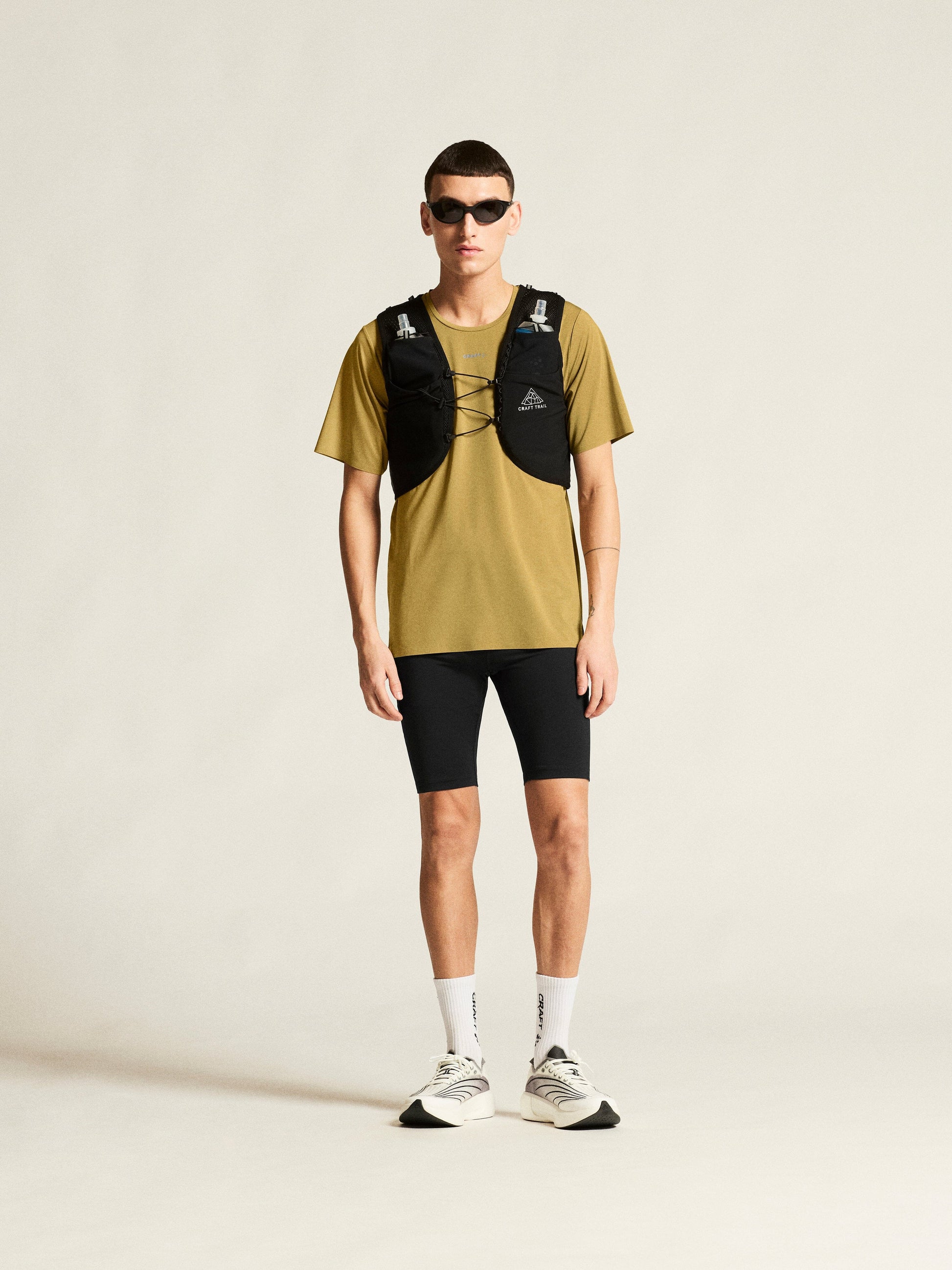 Men's Pro Trail Short Sleeve Tee 2 - Khaki Men's Tops, T's, and Tanks Craft Sportswear NA
