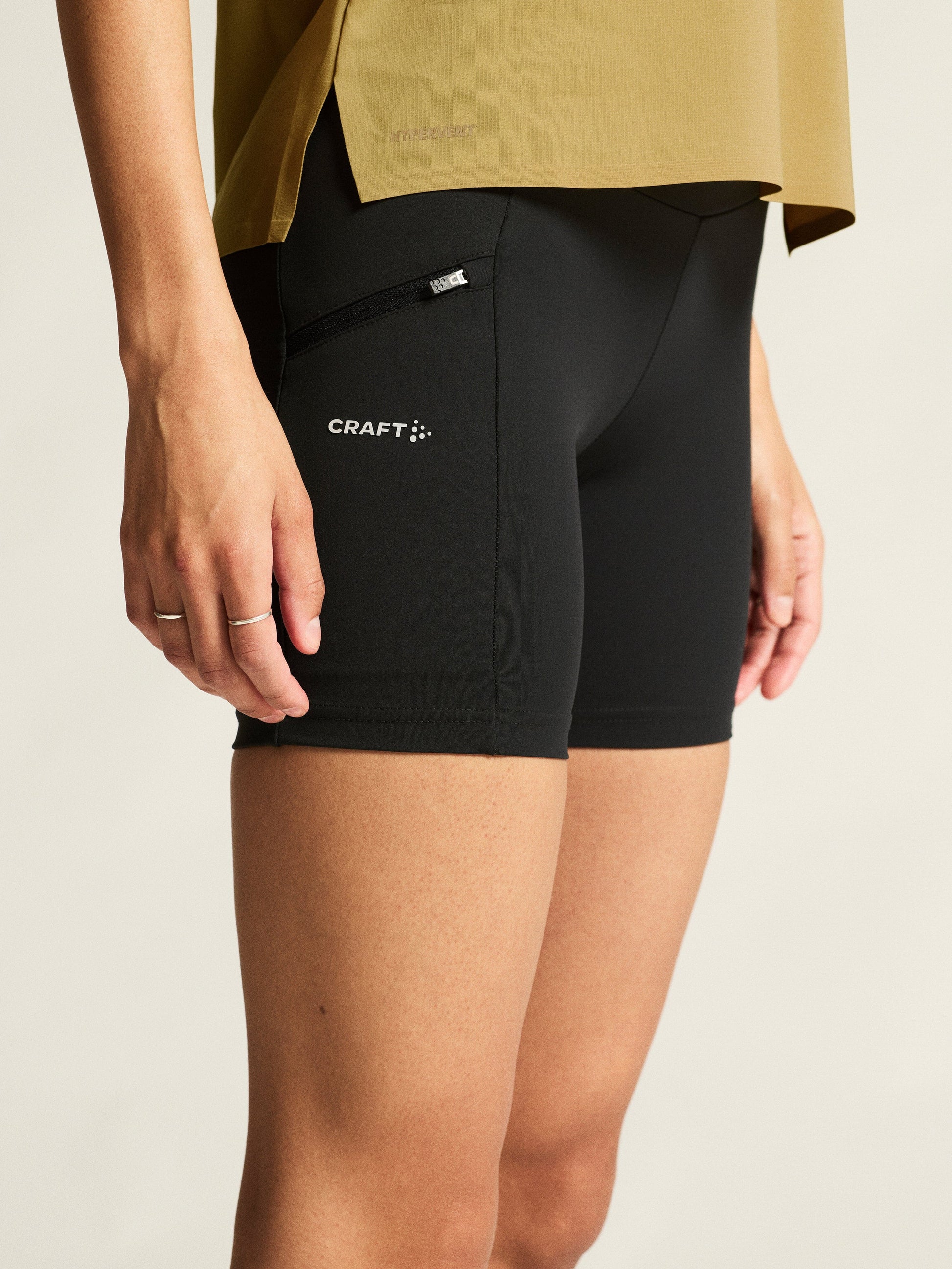 Women's Pro Trail Short Tights 2 - Black Women's Pants and Tights Craft Sportswear NA